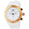 BULTACO H1PW43C-CW1 Moteriškas analoginis kvarcinis laikrodis 43mm balta odinė juosta