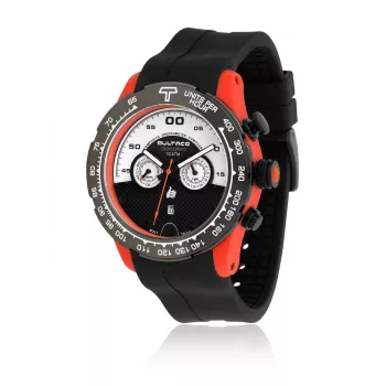 BULTACO MAN H1PO48C-SW1 48mm Quartz Analog Watch Black Silicone