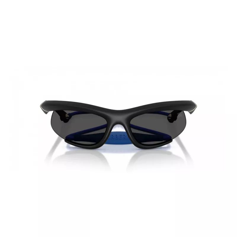 Burberry BE4462-345287 Moteriški akiniai nuo saulės Geometriniai permatomi pilki acetatiniai rėmeliai tamsiai pilki lęšiai 64/20/125 mm