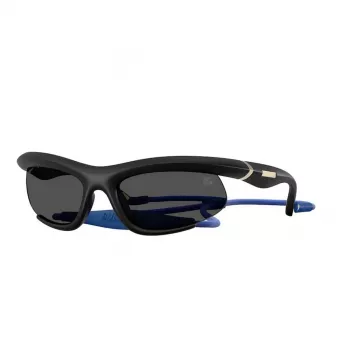Burberry BE4462-345287 Moteriški akiniai nuo saulės Geometriniai permatomi pilki acetatiniai rėmeliai tamsiai pilki lęšiai 64/20/125 mm
