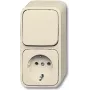 BUSCH-JAEGER Duro 2000 AP Schuko kištukinis lizdas, paviršinis, 1 vietos, alpinės baltos spalvos