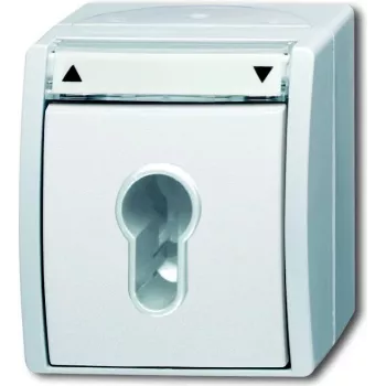 Busch-Jaeger Ocean 2712 SLW-54 Viršutinio montavimo SCHUKO kištukinis lizdas, IP44, baltas 2CKA001101A0924