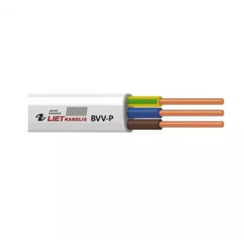 BVV-P 3x2.5 mm² White PVC Power Cable 50m