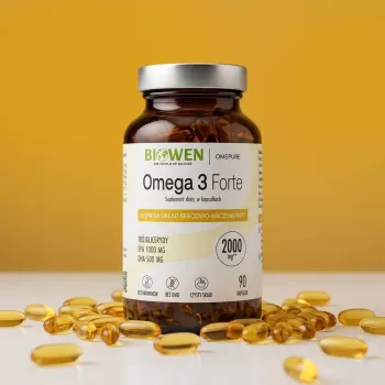 BWN BIOWEN Omega 3 Forte 1000 mg EPA, 500 mg DHA – maisto papildas žmonėms – 90 kapsulių