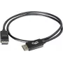 C2G 5,0 m DisplayPort kabelis su fiksatoriais, vyriškas-vyriškas, juodas 84403