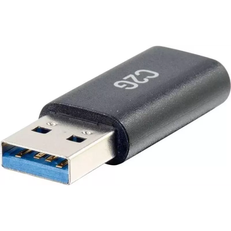 C2G USB C į USB adapteris - SuperSpeed USB adapteris - 5Gbps - USB-C lizdas į USB-A kištuką - USB 3.0 - Lietas - Juodas