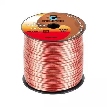 CABLETECH OFC 0.5mm garsiakalbio kabelis, 100m ritė