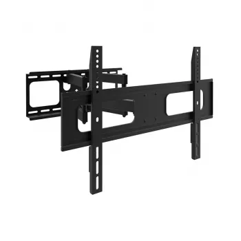 CABLETECH Universalus Pilno Judesio TV Laikiklis 37 colių-80 colių Ekranams, 50 kg Apkrova, VESA iki 600x400, ±60° Pasukimas, +5°/-15° Pakreipimas, 62-466 mm Sienos Atstumas, Juoda