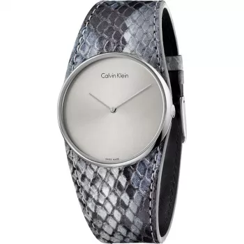CALVIN KLEIN K5V231Q4 Moteriškas laikrodis 39mm Quartz Nerūdijantis plienas Rose Gold PVD Oda Juoda