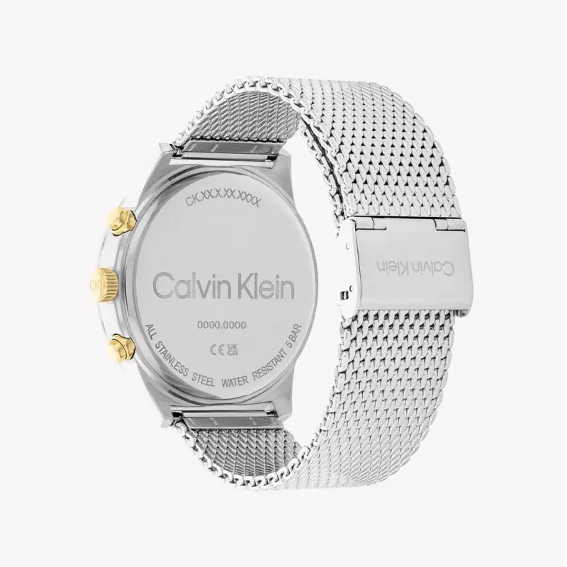 CALVIN KLEIN Vyriškas miesto kolekcijos laikrodis 25200296 44mm Nerūdijantis plienas Šveicariškas kvarcas