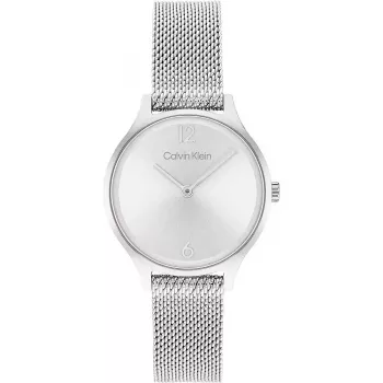 CALVIN KLEIN Women's Watch 25200058 28mm Silver Stainless Steel Mesh
