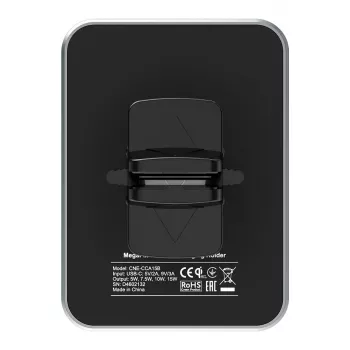 CANYON CH-15 Automobilinis laikiklis ir belaidis įkroviklis MegaFix, 15W, USB-C, juodas