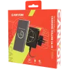 CANYON CH-15 Automobilinis laikiklis ir belaidis įkroviklis MegaFix, 15W, USB-C, juodas
