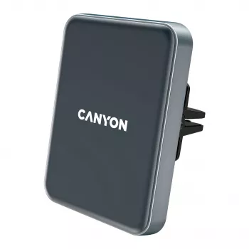 CANYON CH-15 Automobilinis laikiklis ir belaidis įkroviklis MegaFix, 15W, USB-C, juodas