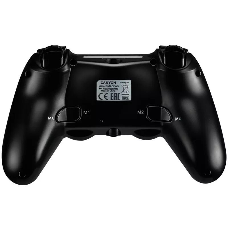 Canyon Gaming Wireless Gamepad GP-W5 su jutikliniu kilimėliu, skirtas PS4, juodas