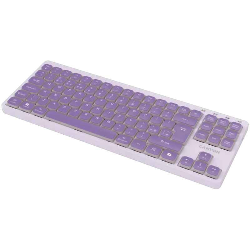 CANYON klaviatūra OnType 10 Low Profile EN Wired Violet
