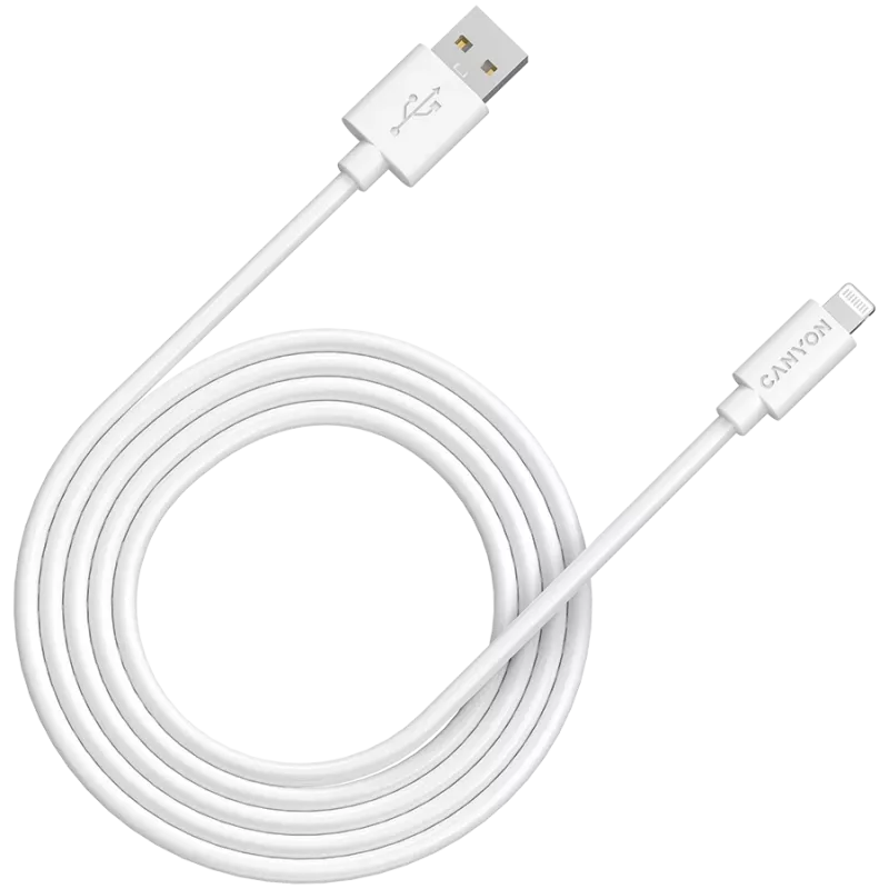 CANYON MFI-12 USB-A į Lightning laidas 2 m baltas