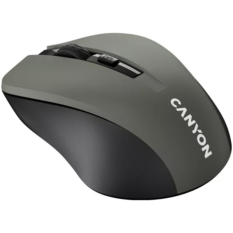 CANYON MW-1 belaidė optinė pelė - 2.4 GHz, 1600 DPI, pilka