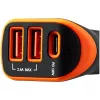 Canyon Universal 3xUSB automobilinis adapteris, įėjimas 12V-24V, išėjimas DC, juodas