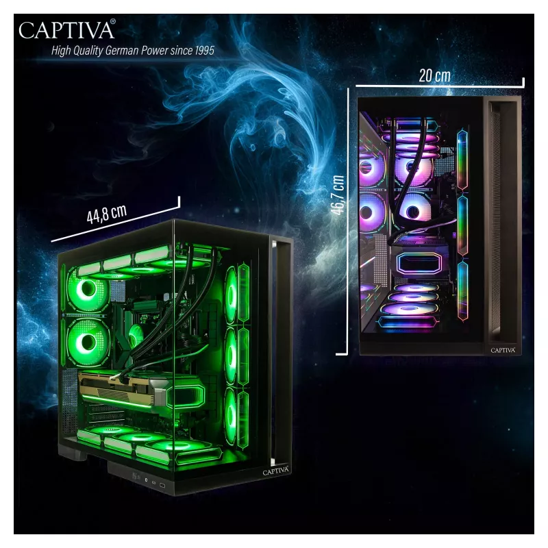 CAPTIVA žaidimų kompiuteris I10-2668 Intel Core Ultra 7 270K Plus, 32GB DDR5 RAM, 1TB M.2 SSD, NVIDIA GeForce RTX 5070 Ti 16GB, Z890, Windows 11 Home