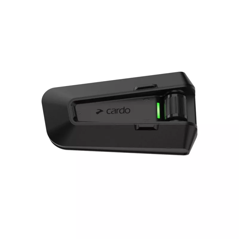 Cardo PACKTALK PRO motociklo domofonas su Dynamic Mesh Communication 2nd Gen, Bluetooth 5.2, 40 mm JBL garsiakalbiais, IP67, iki 15 motociklininkų, 1,6 km atstumas, 13 h pokalbio laikas, USB-C, juoda