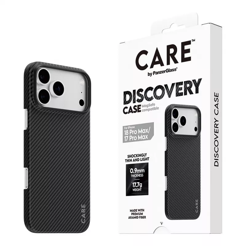 CARE by PanzerGlass Discovery dėklas su MagSafe, skirtas iPhone 17 Pro Max - skaidrus