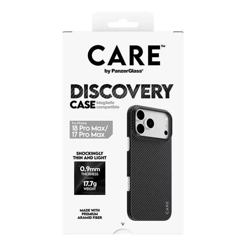 CARE by PanzerGlass Discovery dėklas su MagSafe, skirtas iPhone 17 Pro Max - skaidrus