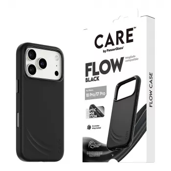 CARE by PanzerGlass Flow dėklas juodas su MagSafe, skirtas iPhone 17 Pro