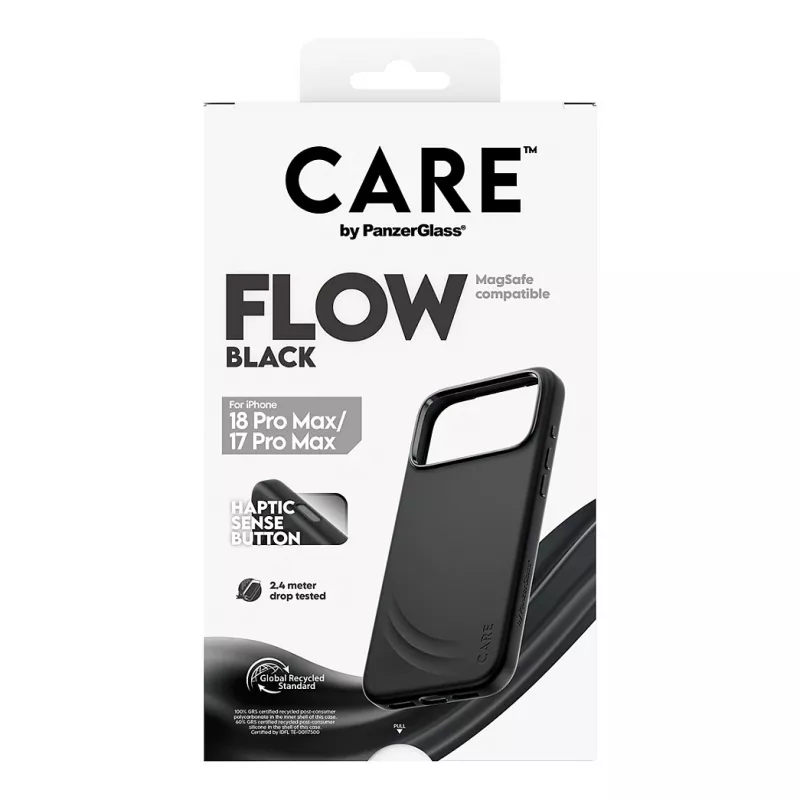 CARE by PanzerGlass Flow dėklas iPhone 17 Pro Max juodas MagSafe (CR81975)