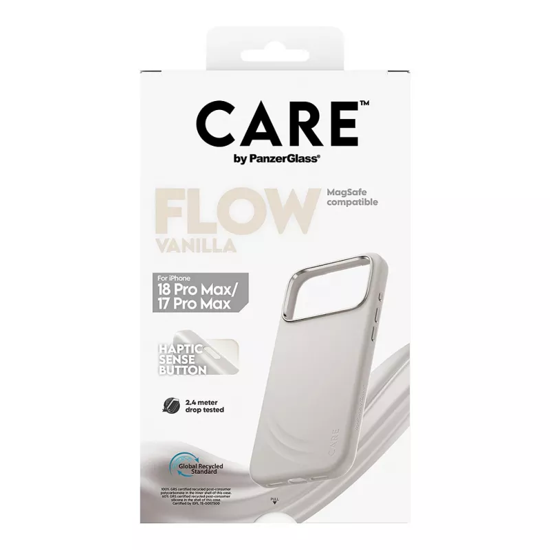 CARE by PanzerGlass Flow dėklas Vanilla su MagSafe, skirtas iPhone 17 Pro Max
