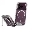 CARE by PanzerGlass dėklas su atlenkiama kojelė yra permatomas su baltu MagSafe, skirtas iPhone 17 Pro