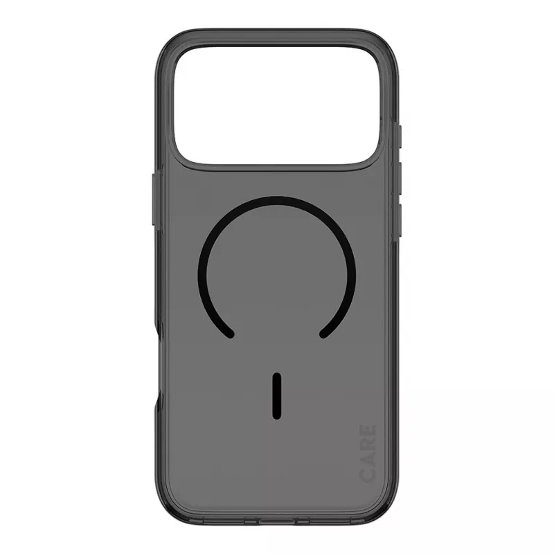 CARE by PanzerGlass Smokey dėklas su juodu MagSafe, skirtas iPhone 17 Pro Max