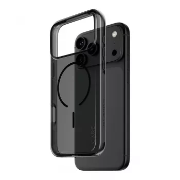 CARE by PanzerGlass Smokey dėklas su juodu MagSafe, skirtas iPhone 17 Pro Max