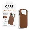 CARE by PanzerGlass Solo veganiškos odos dėklas rudas su MagSafe, skirtas iPhone 17 Pro
