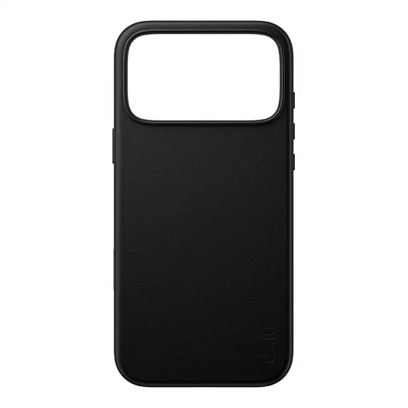 CARE by PanzerGlass Solo veganiškos odos dėklas su MagSafe, skirtas iPhone 17 Pro Max - juodas