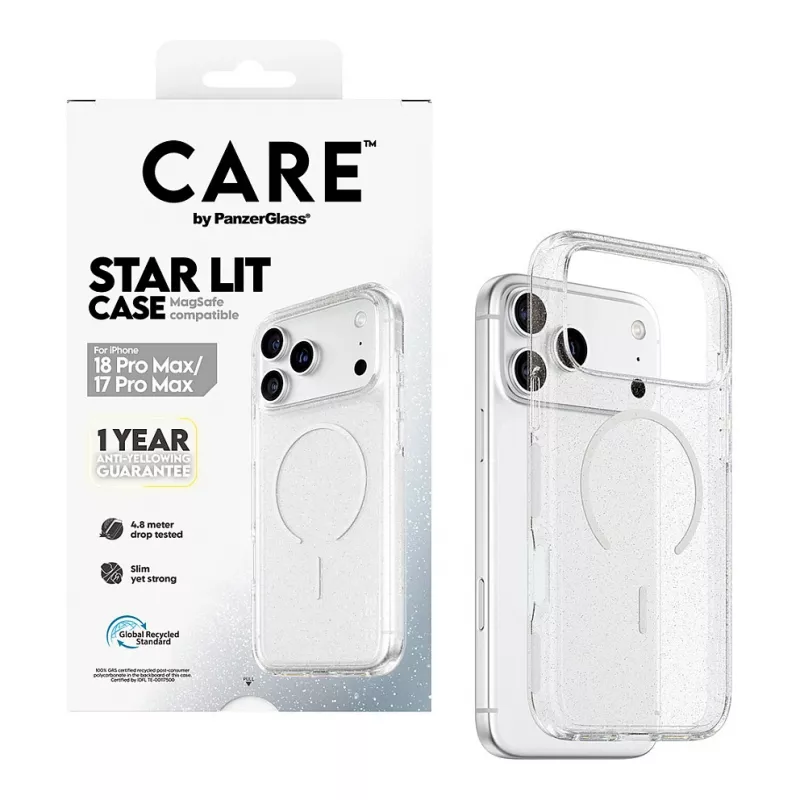CARE by PanzerGlass Star Lit dėklas su MagSafe, skirtas iPhone 17 Pro Max