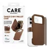 CARE by PanzerGlass Tango 2-in-1 piniginės dėklas rudas su MagSafe, skirtas iPhone 17 Pro Max