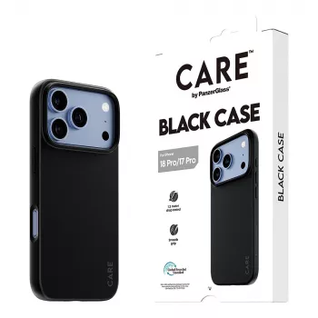 CARE by PanzerGlass TPU dėklas juodas iPhone 17 Pro