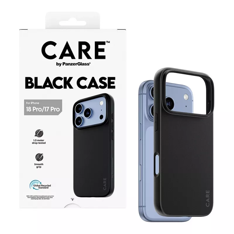 CARE by PanzerGlass TPU dėklas juodas iPhone 17 Pro