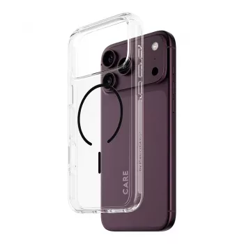 CARE by PanzerGlass Urban Explorer dėklas permatomas su juodu MagSafe, skirtas iPhone 17 Pro Max