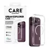 CARE by PanzerGlass Urban Explorer dėklas permatomas su baltu MagSafe žiedu, skirtas iPhone 17 Pro