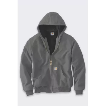 Carhartt Iconic Jacket J140 Firm Duck Active - Vyriška dygsniuota flanele pamušta darbo striukė, atspari vandeniui, Original Fit