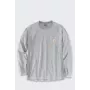 Carhartt vyriški vidutinio svorio ilgomis rankovėmis marškinėliai su kišene, pilkai melanžiniai, XL