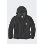 Carhartt vyriška išskalbtos drobės striukė su Sherpa pamušalu, juoda, L