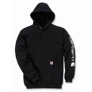 Carhartt Mid Signature Sleeve Logo Black Sweatshirt