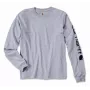 Carhartt Sleeve Logo Ilgomis rankovėmis marškinėliai - Heather Grey, L