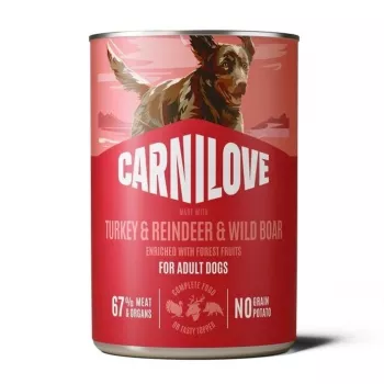 CARNILOVE šunų konservai kalakutiena ir elniena ir šerniena 400g