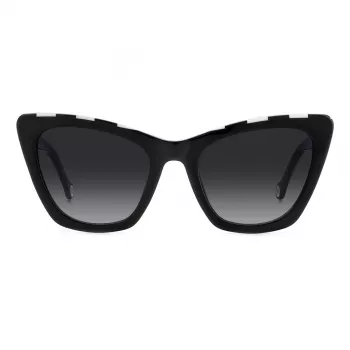 Carolina Herrera HER0129S80S Moteriški katės akies formos akiniai nuo saulės Havana rudi gradientiniai 55mm