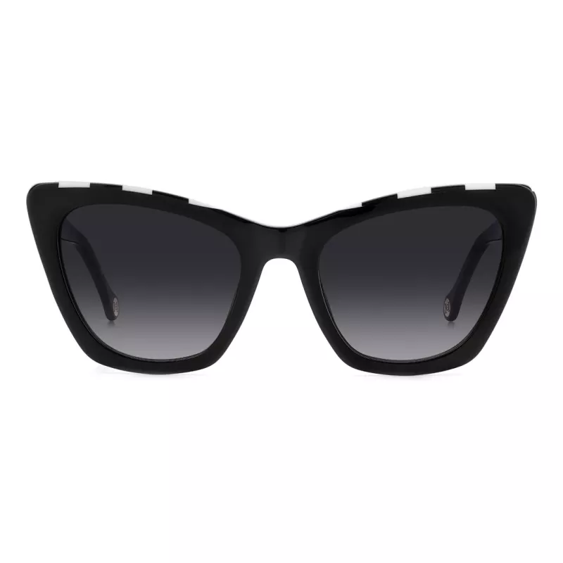 Carolina Herrera HER0129S80S Moteriški katės akies formos akiniai nuo saulės Havana rudi gradientiniai 55mm