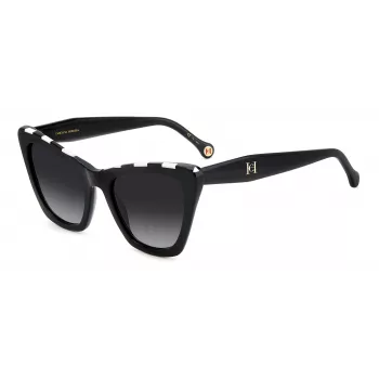 Carolina Herrera HER0129S80S Moteriški katės akies formos akiniai nuo saulės Havana rudi gradientiniai 55mm